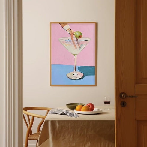 HGHGLX 16x24 Inch Fun Kitchen Wall Art Bar Wall Art Girly Dorm Room Decor Abstract Character Picture Whimsical Poster