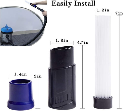 Vacuum Attachments Accessories for 1 1/4" Standard Hose - 7 Pcs Crevice, Upholstery Brush, Dust Brush Tool