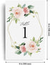 Bliss Collections Geometric Floral Table Numbers 1–25 with Double-Sided Head Table Card for Wedding, Reception, or