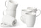 vancasso White Ceramic Coffee Mug Set of 6, 12 Oz Tea Cups