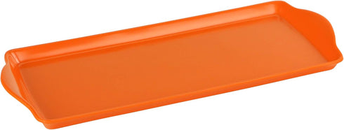 Calypso Basics Plastic Melamine Sandwich Tray, Tidbit, Orange