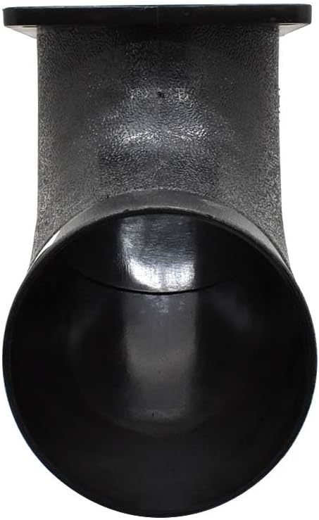 Big Horn 11433 4-5/8-Inch Flanged Elbow, 4-Inch, Black