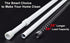 2 Pack Spring Tension Curtain Rod Adjustable 28-43 Inches, 5/8" Diameter, White