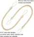BEL AVENIR Curtain Rope Tiebacks with 4 Metal Screw Hooks, Drapery Holdbacks (Beige, 4 Pack)