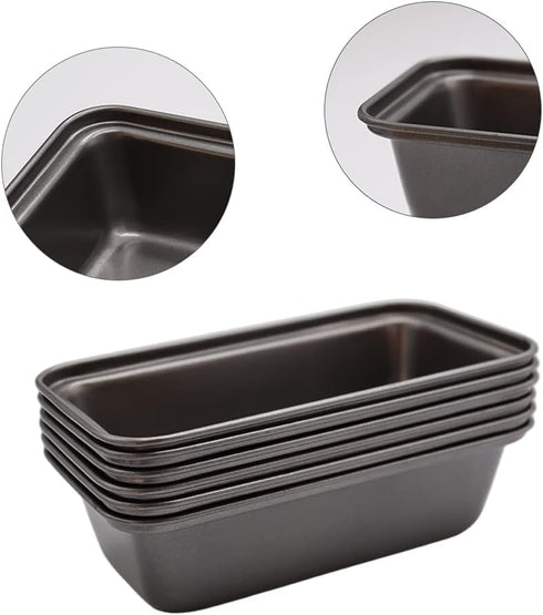 6 PCS Nonstick Carbon Steel Mini Loaf Pans, 6.2" x 3.2" for Baking Bread