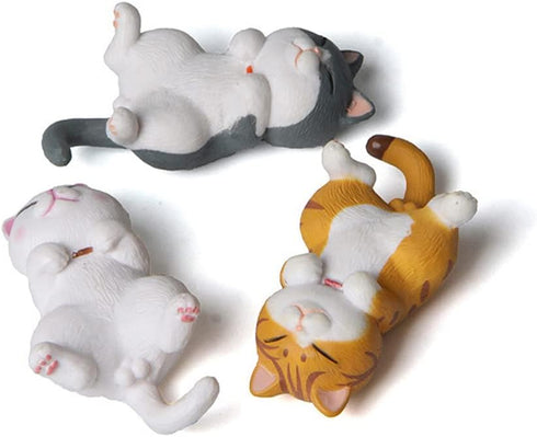 3 Pcs Fun Cat Fridge Magnets, Kroysea Cute Refrigerator Stickers, Decorative Strong Magnets, for Whiteboard Kitchen, Office Cabinets and Dishwasher