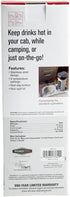 RoadPro RP0719 12-Volt Premium Heated Travel Mug, 15oz, Silver and Black