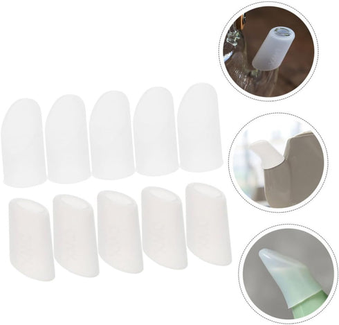 1 Set White Teapot Spout Cover Accessories, Silicone Dust Covers, Universal Kettle Spout Sleeve for Home
