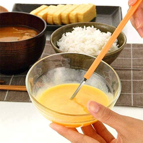 Seki Japan Egg Mix Stick, Egg Yolk and White Strring Stainless Steel Blade, Chalaza Removal Parts, with Safety Cover