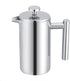 Acouto 350ml Double Wall Stainless Steel Coffee Maker, French Press Tea Pot with Filter
