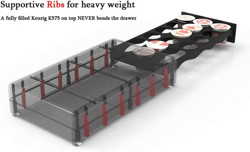EVERIE Coffee Pod Holder Drawer, Compatible with Keurig K Cup Pods, Holds 18 Pods