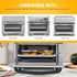 Air Fryer Tray Replacement for Cuisinart TOA-60 TOA-65 TOA-70, 12.2*11'' Non-stick Mesh Stainless Steel Basket