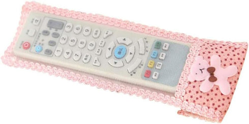 AKOAK 3 Pieces of Air Conditioning Remote Control Protective Cover, Bear Lace Fabric Air Conditioning Remote Control Protective Cover, Home Appliances Remote Control Sheath (S/M/L )