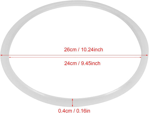 Clear Silicone Gasket Sealing Replacement for Pressure Cooker, Inner Diameter