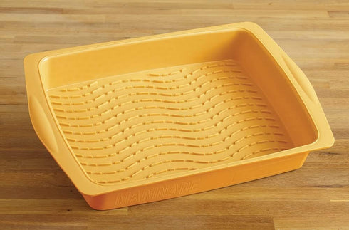 Mr. Bar-B-Q Flip & Flavor Marinade Tray, Yellow