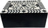 collectiblesBuy Handmade Rectangular Keepsake Wooden Storage Box, Classic White Base Floral Design Jewelry Organizer