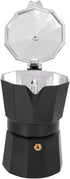 Oumefar 6 Cup Coffee Maker, Italian Coffee Maker Tool, Quick Pot for Home Office, Black