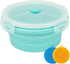 Silicone Collapsible Bowl 1200ml with Airtight Plastic Lids, 2 Pack Silicone Dish Sponges for Camping, Hiking, Travel -