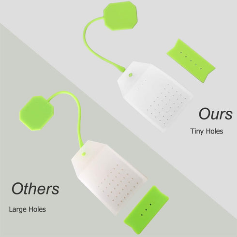 Reusable Silicone Tea Infuser 6 Pack, Tea Bags Strainer Filter Steeper Diffuser Holder with Spoon for Loose Leaf Tea