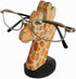 Red Dollar Handmade Wood Carved Animal Eyeglass Holder, Cute Giraffe Sunglasses Display Stand for Home Office Decor