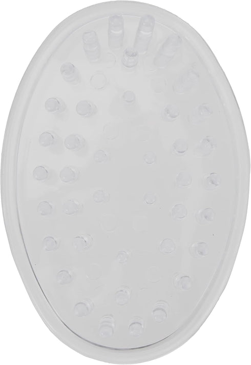 iDesign Plastic Soap Dish, Kitchen Sponge Holder, and Soap Saver - Set of 3, Clear, 0.75” x 3.25” x 4.75”