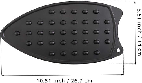 2 Pcs Silicone Iron Rest Pad, Multipurpose Hot Resistant Mat for Flat Irons, Ironing Board - Black.