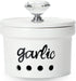 HAOTOP Garlic Keeper with Crystal Lid, 12.5 oz Ceramic Garlic Saver Container for Countertop, Farmhouse Kitchen Decor