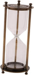 Retro Metal Sandglass Hourglass Sand Timer Without Sand for Home Office Decoration (Bronze - L)