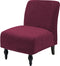 TOPYUMH Velvet Accent Chair Covers High Stretch Armless Chair Slipcovers, Removable Furniture Protector