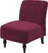 TOPYUMH Velvet Accent Chair Covers High Stretch Armless Chair Slipcovers, Removable Furniture Protector