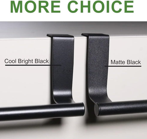 Towel Rack for Cabinet, Strong Steel Kitchen Over Cabinet Towel Bar Holder, 9" Wide - 2 Pack