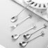 12 Pieces Stainless Steel Leaf Shape Mini Dessert Spoons Set, 4.7" Home Kitchen Tableware Demitasse Espresso Coffee Cake Creative Stirring Mixing Sugar Stir Ice Cream Fruit Teaspoon