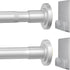 Matte Silver Shower Curtain Rod, 1 Inch Diameter Stainless Steel Adjustable Spring Tension Rods 32 to 68"