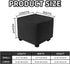 S/Length&Width:13-18"/Height:15-18",Black) Ottoman Covers Slipcover Square Ottoman Covers Protector for Footrest Foot
