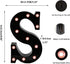 Light Up Black Alphabet Marquee Letters Sign, LED Marquee Number Lights for Home Bar, Christmas, Birthday Party