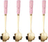 DOITOOL 4pcs Stainless Steel Coffee Spoon, Flower-Shaped Spoons, Tea Sugar Spoon, Dinner Espresso Spoons for Dessert,
