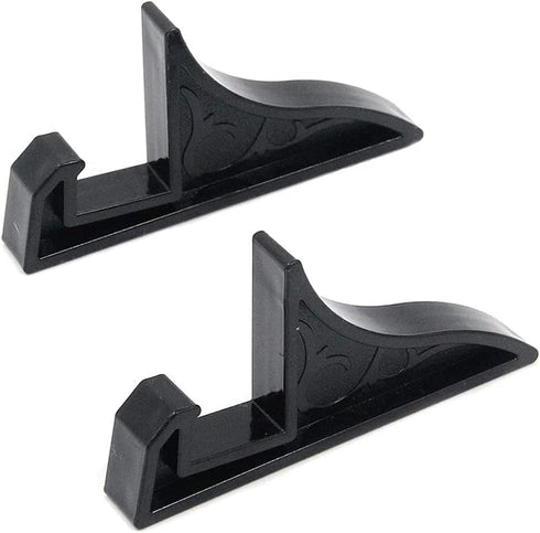 Teensery 12 Pcs Black Plastic Display Stand for Pictures, Photos, Decorative Plates, and Artworks