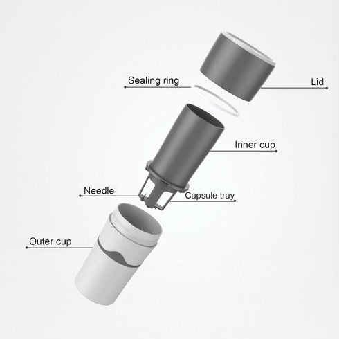 Portable K Cup Coffee Maker, Single Serve Drip Machine, Manual Drip for Travel, Camping, Office, Black