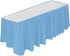 DecorRack Light Blue Table Skirt, 29 in x 14 ft, BPA Free, Disposable & Reusable Rectangular Tablecloth Skirt (1 Pack)