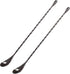 12 Inches Mixing Spoon, Stainless Steel Spiral Pattern Bar Spoon for Cocktail Shaker Tall Cups