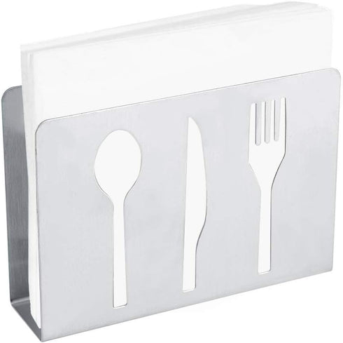 Fdit Stainless Steel Napkin Holder, Decorative Paper Cocktail Rack for Kitchen Countertops, Dinner Tables Organizer