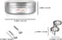 Shourya Trading 7 7 12 Stainless Steel Spice box with Non Breakable Transparent glass,Stainless Steel Spice Box