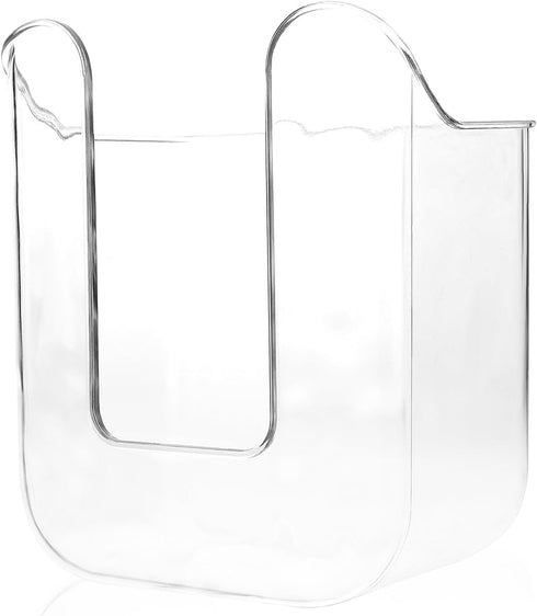 Qianyu Kitchen Wipes Storage Box Acrylic Wall-Mounted Tissue Box Holder No Punching Refillable Flushable Wipes