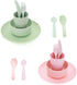 14Pcs Dinnerware Sets, Lightweight Plates, Bowls, Cups, and Cutlery, Dishwasher & Microwave Safe for 2