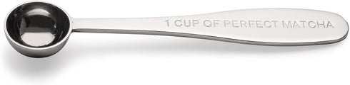 Matcha Measuring Spoon, Stainless Steel Scoop, 1/2 Teaspoon, Premium High Polish Finish, One Cup of Perfect Matcha