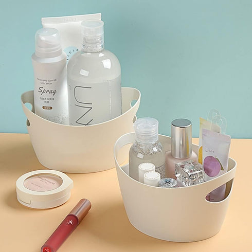 kaileyouxiangongsi 10PCS Mini Plastic Baskets for Office Organization, Home Kitchen Bedroom Decor, White