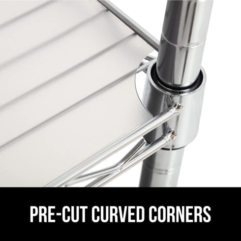 GORILLA GRIP ShelfGuard Wire Shelf Liner, Set of 3 Waterproof Liners for Organizing Metal Rack Shelves, 14x24 Clear