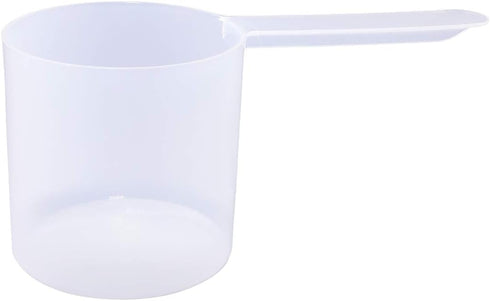 Plastic Measuring Scoop, 118.4 cc | 1/2 Cup | 4 fl oz | BPA Free Long Handle Spoons for Powders & Baking Supplies