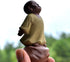 Kingzhuo Ceramic Cute Buddha Statue Monk Figurine - Creative Baby Crafts Dolls Ornaments, 4'' High