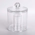 Hipiwe Cotton Ball and Swab Organizer with Lid, Acrylic Jar Makeup Qtip Organizer for Bathroom Storage Canister Jar